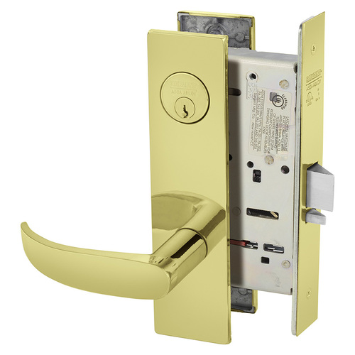 Mortise Lock Bright Brass