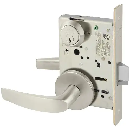 Mortise Lock Satin Nickel Plated Clear Coated