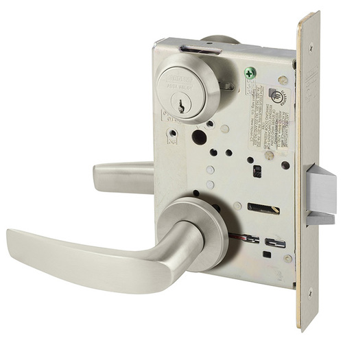 Mortise Lock Satin Nickel Plated Clear Coated