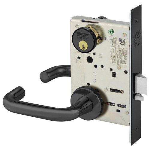 Mortise Lock Dark Oxidized Statuary Bronze Clear Coated