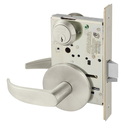 Mortise Lock Satin Nickel Plated Clear Coated