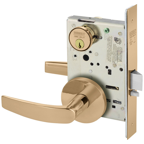 Mortise Lock Bright Bronze Clear Coated