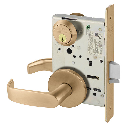 Mortise Lock Satin Bronze Clear Coated