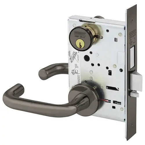 Mortise Lock Oxidized Satin Bronze Relieved Clear Coated