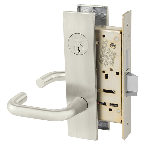 Mortise Lock Satin Nickel Plated Clear Coated