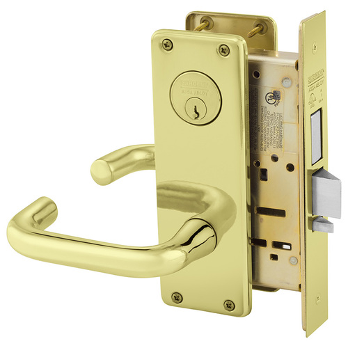 Mortise Lock Bright Brass