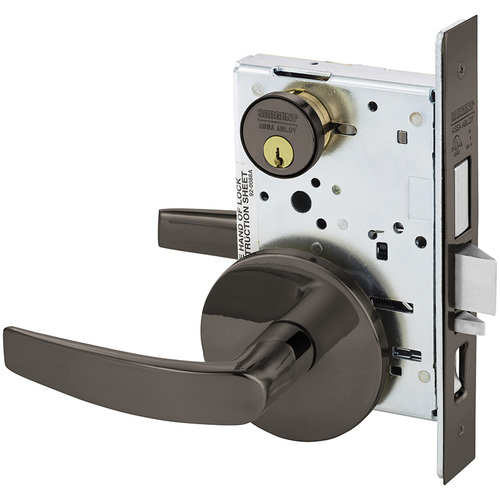 Mortise Lock Oxidized Satin Bronze Relieved Clear Coated