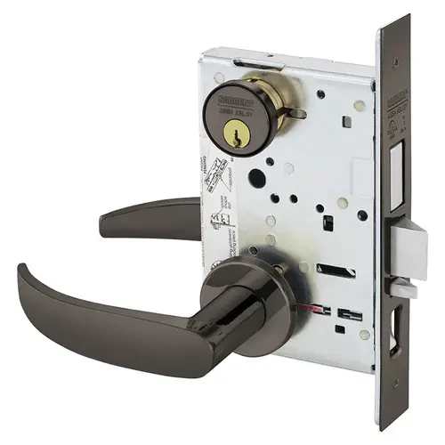 Mortise Lock Oxidized Satin Bronze Relieved Clear Coated