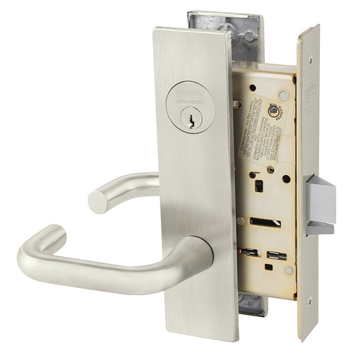 Mortise Lock Satin Nickel Plated Clear Coated