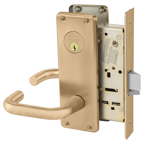 Mortise Lock Satin Bronze Clear Coated