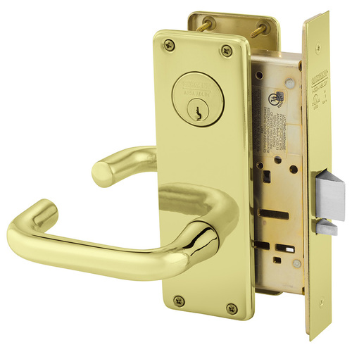 Mortise Lock Bright Brass