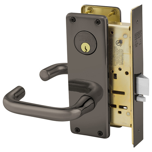 Mortise Lock Oxidized Satin Bronze Relieved Clear Coated