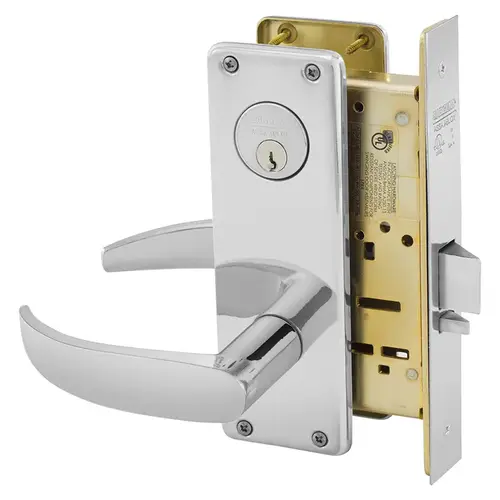 Mortise Lock Bright Chrome