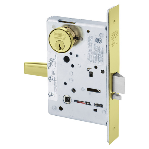 Mortise Lock Bright Brass