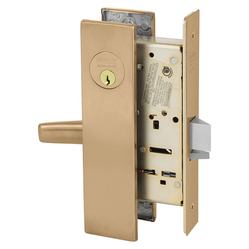 Mortise Lock Satin Bronze Clear Coated