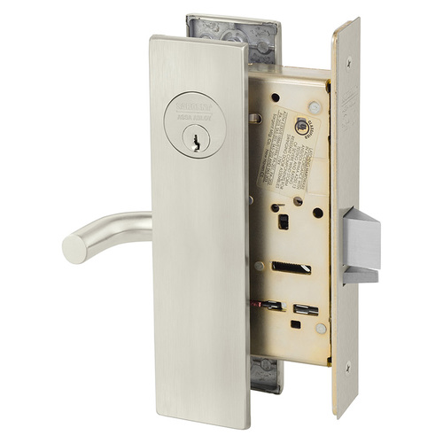 Mortise Lock Satin Nickel Plated Clear Coated