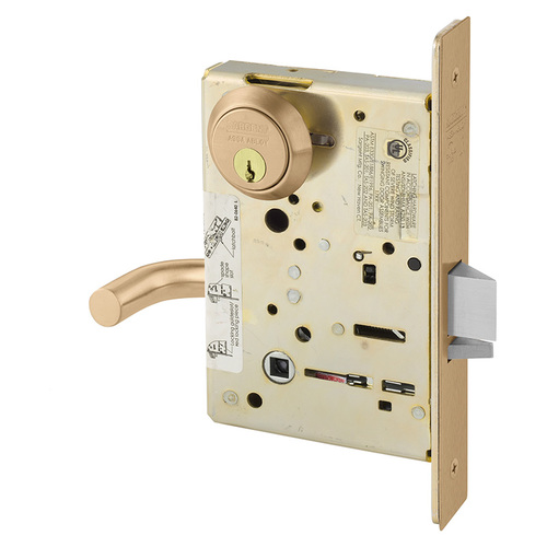 Mortise Lock Satin Bronze Clear Coated