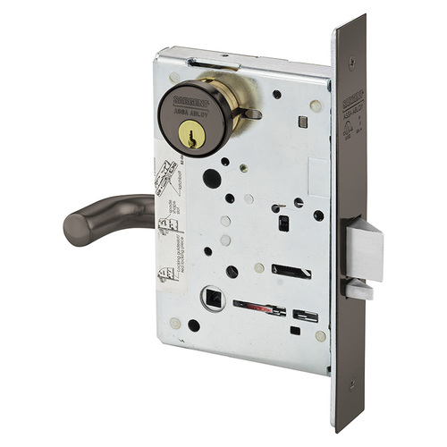 Mortise Lock Oxidized Satin Bronze Relieved Clear Coated