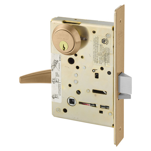 Mortise Lock Satin Bronze Clear Coated