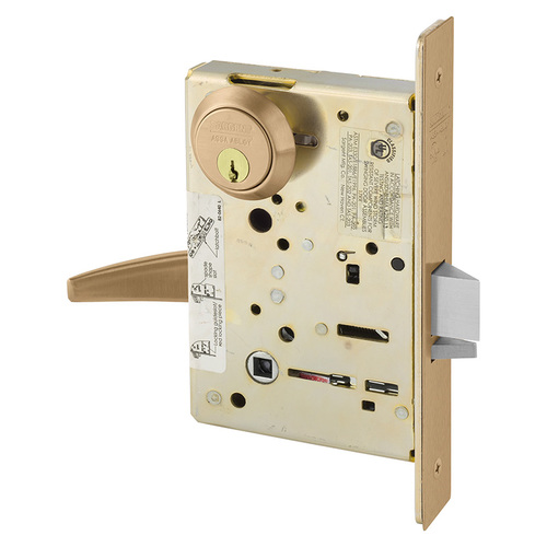 Mortise Lock Satin Bronze Clear Coated