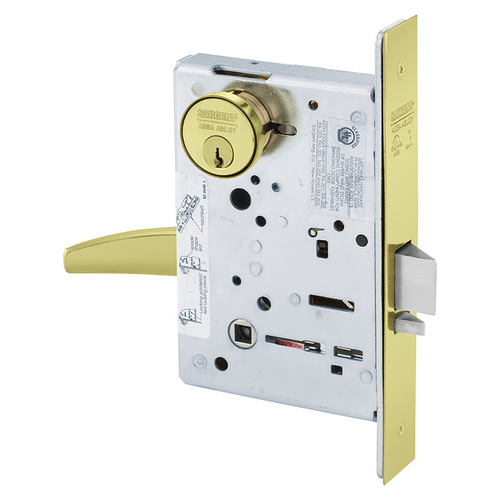 Mortise Lock Bright Brass