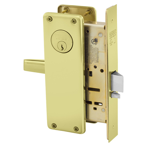 Mortise Lock Bright Brass