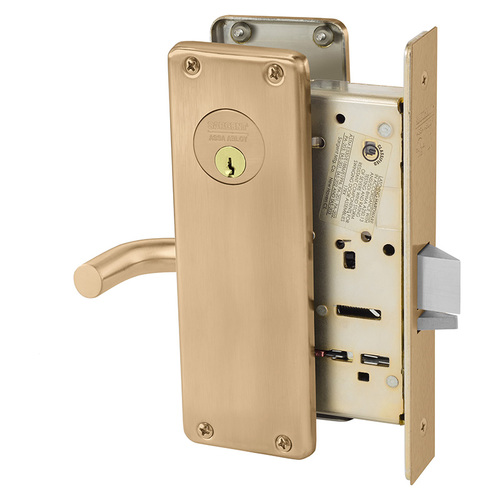 Mortise Lock Satin Bronze Clear Coated