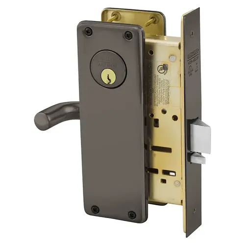 Mortise Lock Oxidized Satin Bronze Relieved Clear Coated