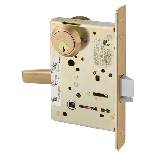 Mortise Lock Satin Bronze Clear Coated