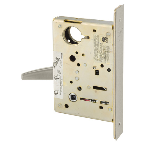 Mortise Lock Satin Nickel Plated Clear Coated