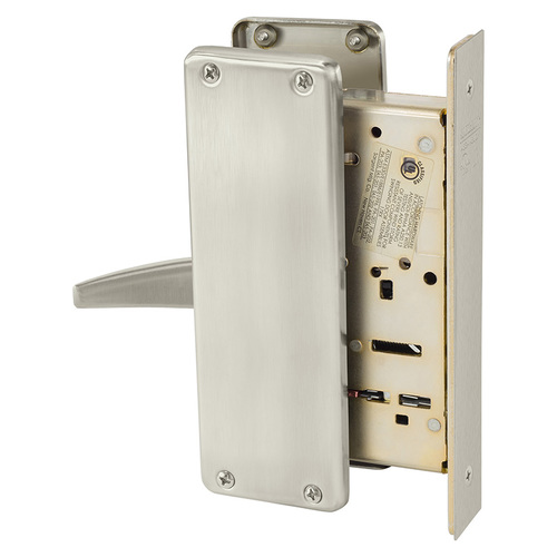 Mortise Lock Satin Nickel Plated Clear Coated