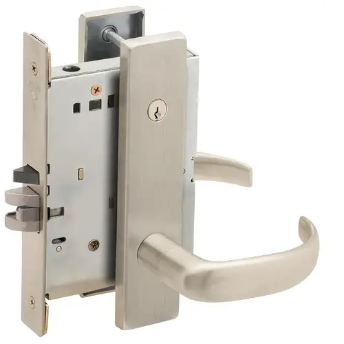 Lock Mortise Lock Satin Nickel Plated Clear Coated