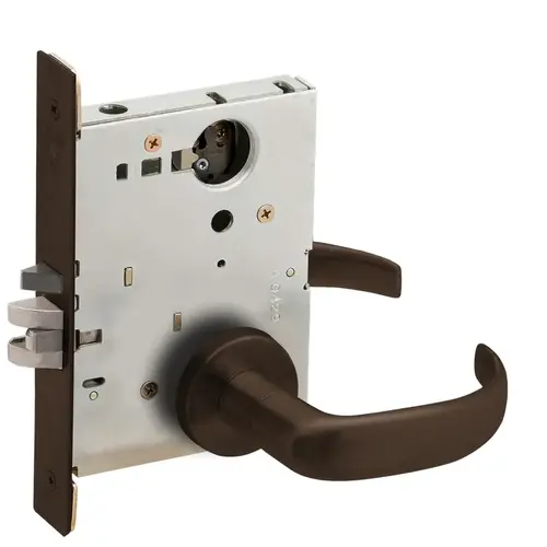 Lock Mortise Lock Dark Oxidized Satin Bronze Oil Rubbed