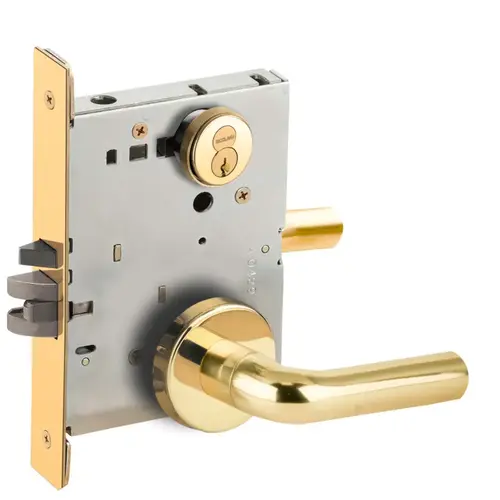 Mortise Lock Bright Brass