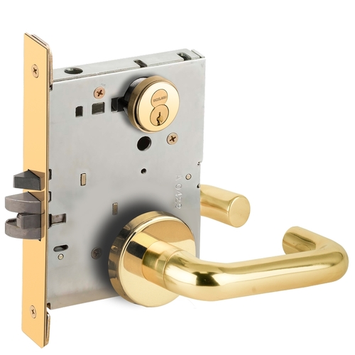 Lock Mortise Lock Bright Brass