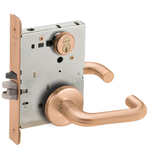 Lock Mortise Lock Satin Bronze Clear Coated