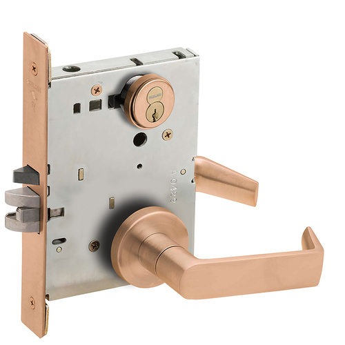 Lock Mortise Lock Satin Bronze Clear Coated