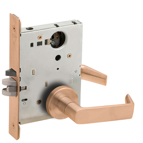 Lock Mortise Lock Satin Bronze Clear Coated