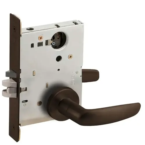 Lock Mortise Lock Dark Oxidized Satin Bronze Oil Rubbed