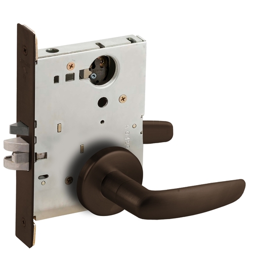 Lock Mortise Lock Dark Oxidized Satin Bronze Oil Rubbed