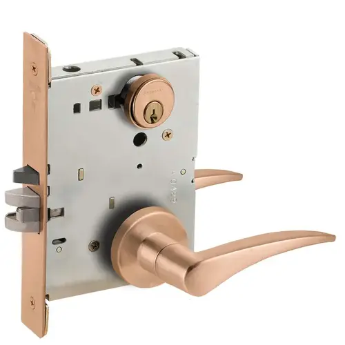 Lock Mortise Lock Satin Bronze Clear Coated