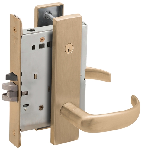 Lock Mortise Lock Satin Brass Blackened Satin Relieved Clear Coated