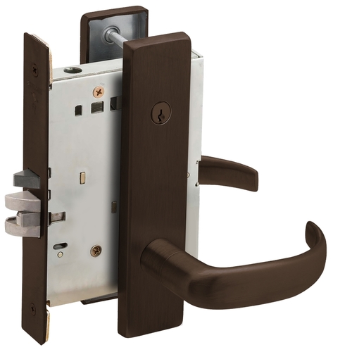 Lock Mortise Lock Dark Oxidized Satin Bronze Oil Rubbed