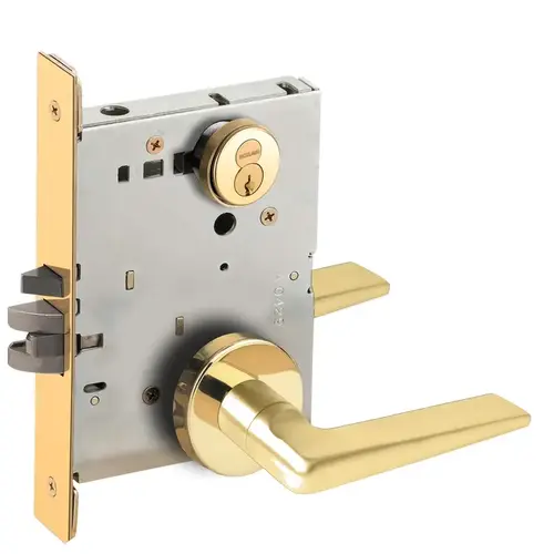 Lock Mortise Lock Bright Brass