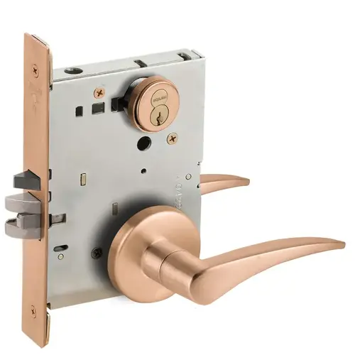 Lock Mortise Lock Satin Bronze Clear Coated