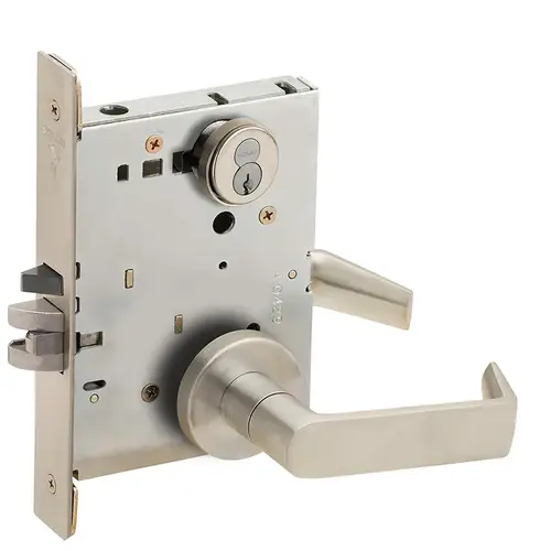 Lock Mortise Lock Satin Nickel Plated Clear Coated