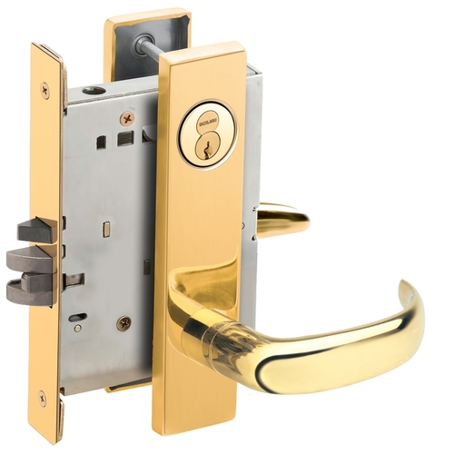 Lock Mortise Lock Bright Brass