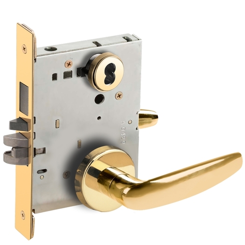 Lock Mortise Lock Bright Brass