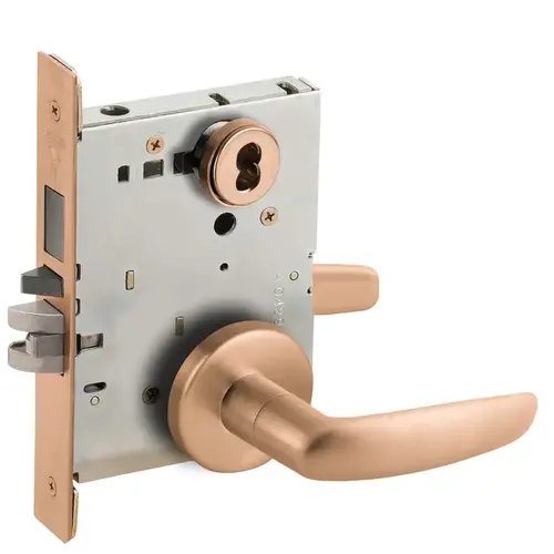 Lock Mortise Lock Satin Bronze Clear Coated