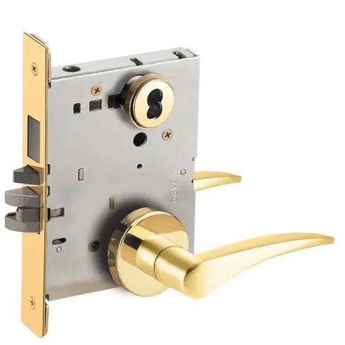 Lock Mortise Lock Bright Brass